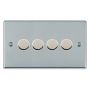 Avenue Slim 4 Gang LED Dimmer Switch 100W Polished Chrome