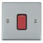 Avenue Slim 45A Cooker Switch 1 Gang Polished Chrome Black