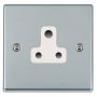 Avenue Slim 5A Plug Socket Polished Chrome White