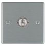 Avenue Slim Toggle Switch 1 Gang Satin Steel