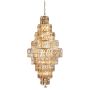 Lightplan 13 Chandelier Satin Brass with Champagne Glass