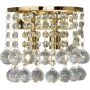 Lightplan 2 Wall Light Gold with Clear Crystal