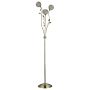 Lightplan 3 Floor Lamp Antique Brass with Crystal Beads