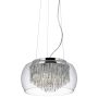 Lightplan 4 Pendant Chrome with Crystal Glass