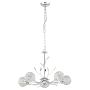Lightplan 5 Light Pendant Chrome with Clear Glass Orbs