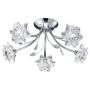 Lightplan 5 Semi Flush Chrome with Clear Glass