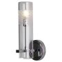 Lightplan Bathroom Wall Light Chrome with Clear Etched Glass