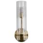 Lightplan Bathroom Wall Light Satin Brass with Clear Etched Glass