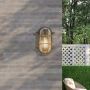 Lightplan Oval Outdoor Light Black Gold with Clear Glass