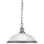 Lightplan Pendant Satin Silver with Acid Glass