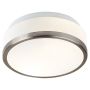 Lightplan Round Flush Silver Light with White Glass 230mm