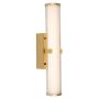 Lightplan Wall Light Gold Ribbed Clear with Opal Glass