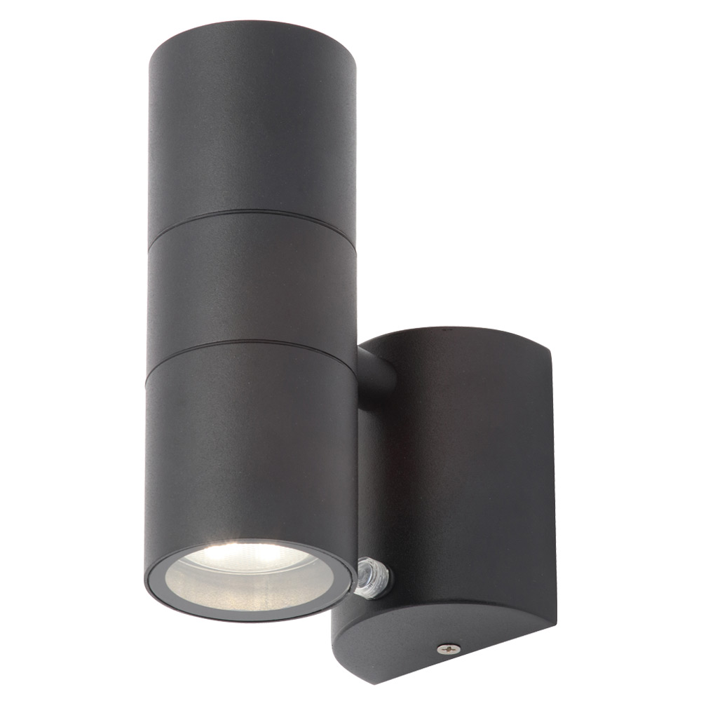 Image for Forum Zink Leto Up or Down Spotlight with Photocell Wall GU10 Black