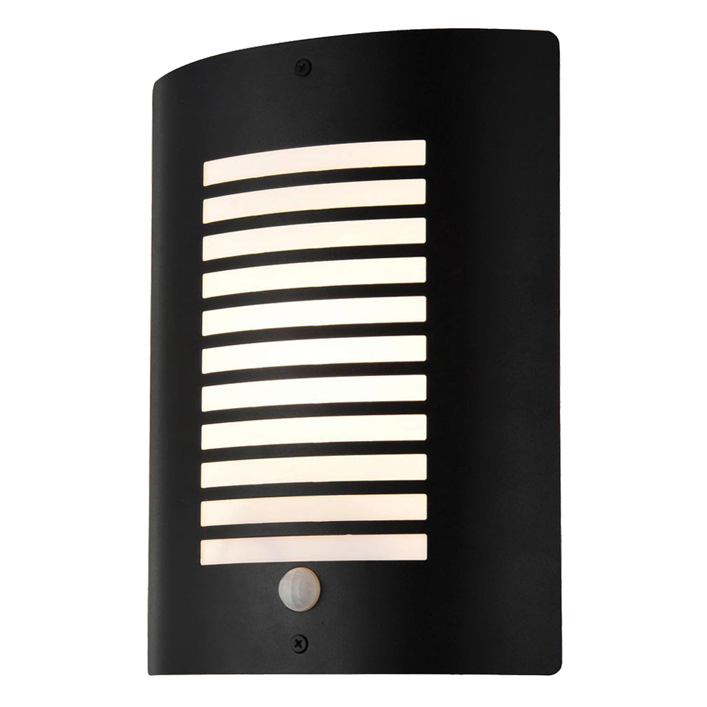 Image for Forum Zink Modern Wall Light with PIR ES Black Steel