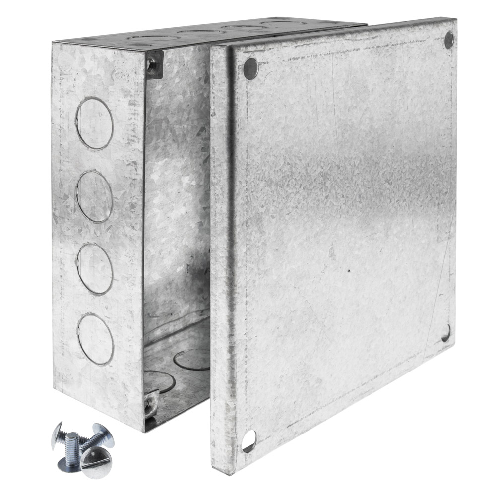 Image for Metal Adaptable Box 150x150x50mm Knockouts Galvanised