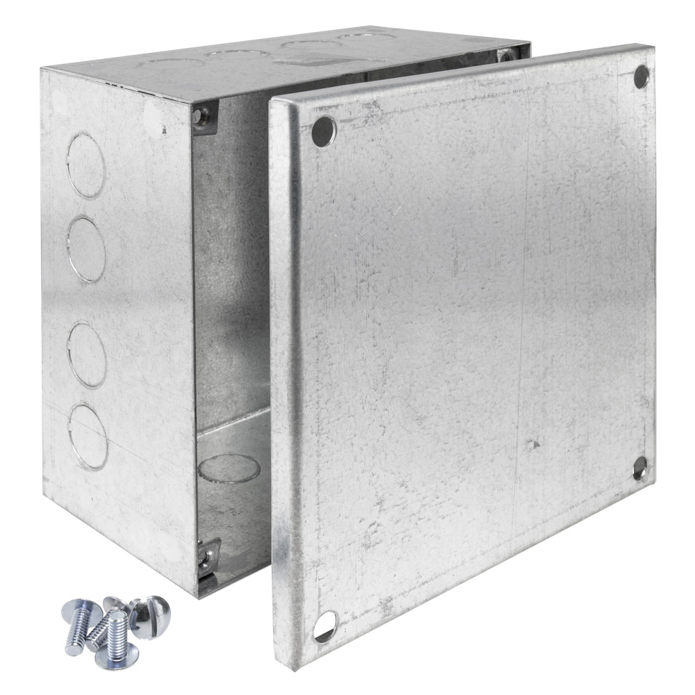 Image for Metal Adaptable Box 150x150x75mm Knockouts Galvanised