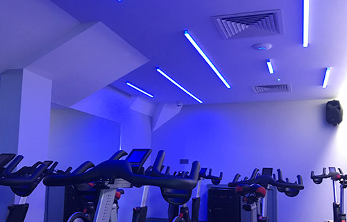 badgemore park gym strobe lighting