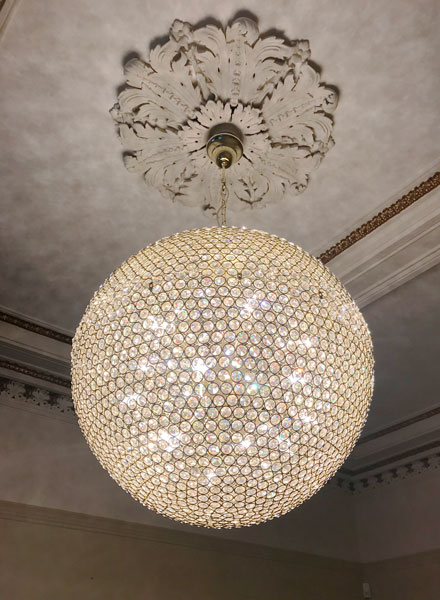 Crystal Sphere Ceiling Light