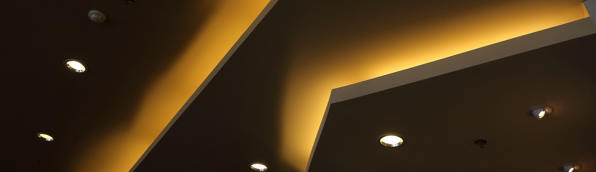 Architectural lighting &mdash; concealed LED profile cove lighting in a residential interior