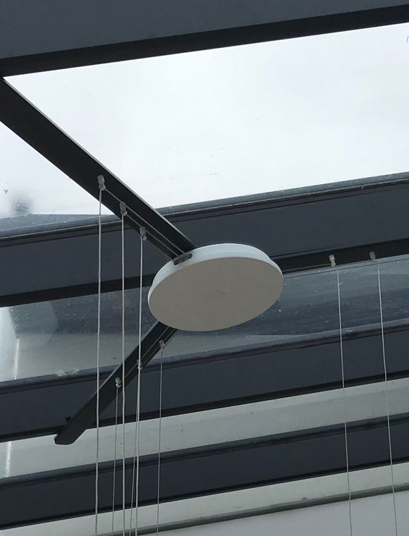 Bespoke spanning base fitted across metal ceiling joists